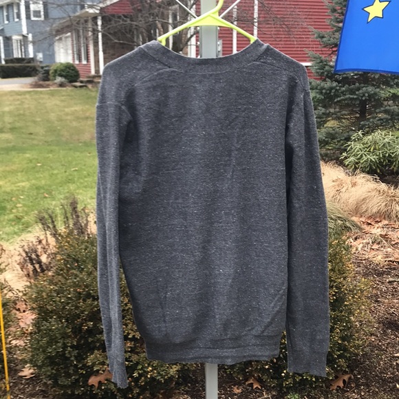 Sonoma Mens Classic Fit Cardigan Sweater, Size Medium, Heather Charcoal Gray - Picture 3 of 5